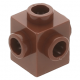 LEGO kocka 1x1 négy oldalán bütyökkel, vörösesbarna (4733)